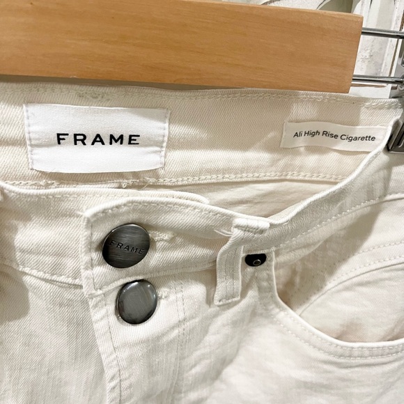 FRAME DENIM Ali high rise cigarette white jean size 26 - Picture 4 of 6